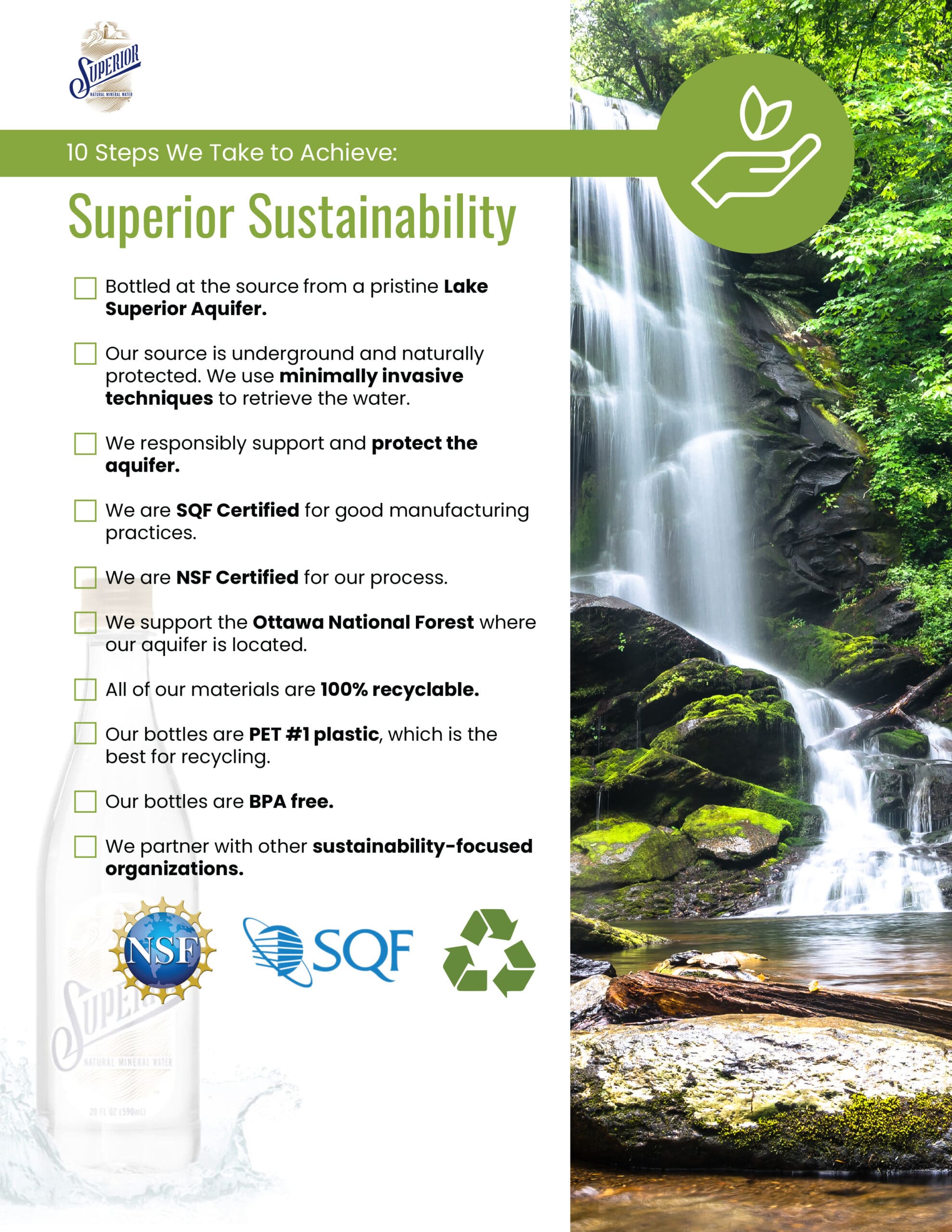 Image of our Superior Sustainability checklist. Fill out the form at the right to download your free copy.